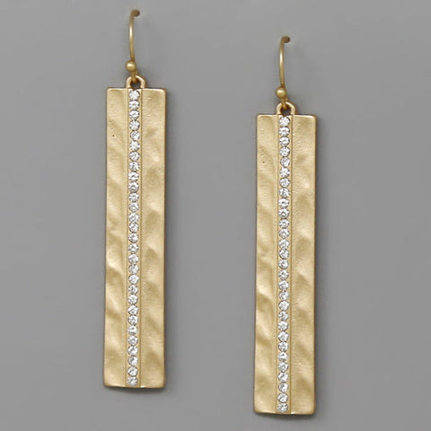 Embellished Hammered Earrings