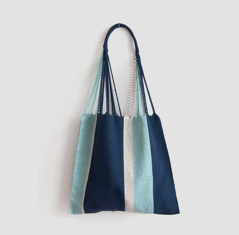 Hammock Tote (Blue Stripe)