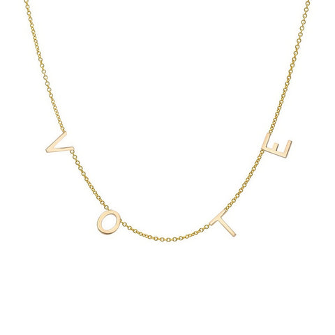 Personalized VOTE Necklace