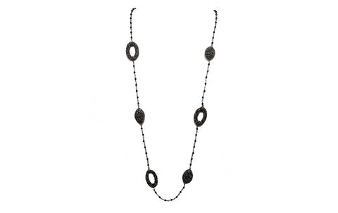 Joni Glass Beaded and Hematite Necklace