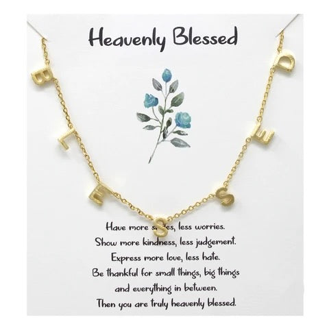 BLESSED Letter Necklace