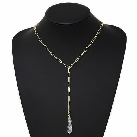 Crystal Pendant Y Necklace