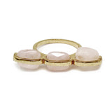 Triple Natural Stone Ring (Two Colors)